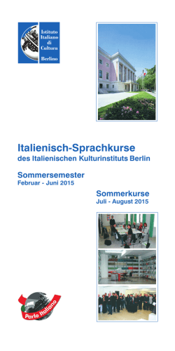 Italienisch-Sprachkurse - Italienisches Kulturinstitut Berlin