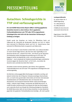 Gutachten: Schiedsgerichte in TTIP sind verfassungswidrig