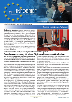Infobrief Nr.20 von 05/2015 - Dr. Dieter