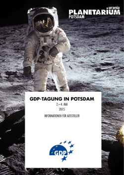 Informationen f&uuml;r Aussteller - gdp
