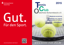 Blick ins Heft... - Tennis-Club Osterholz