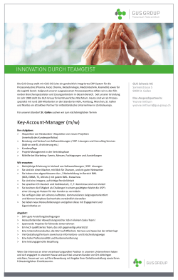 Key-Account-Manager - Gus Group AG & Co. KG