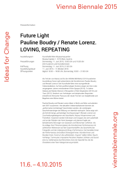 Future Light Kunsthalle  - Vienna Biennale 2015: Ideas for