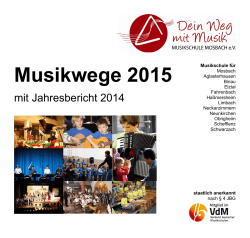 Musikwege 2015 - Musikschule Mosbach