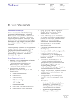 IT-Recht / Datenschutz - Weitnauer Rechtsanw&auml;lte