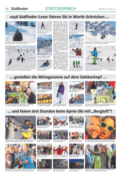 genießen die Mittagssonne auf dem Saloberkopf und feiern drei