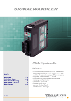 Signalwandler PMX-24 - WayCon Positionsmesstechnik GmbH
