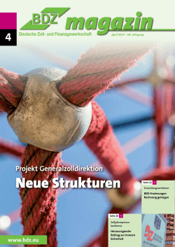 Neue Strukturen - BDZ Deutsche Zoll