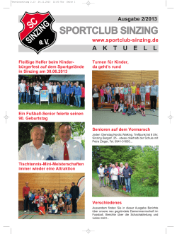Ausgabe - Sportclub Sinzing