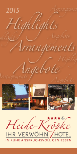 Highlights Angebote Arrangements