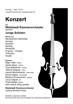 Programm - Waldstadt Kammerorchester Karlsruhe