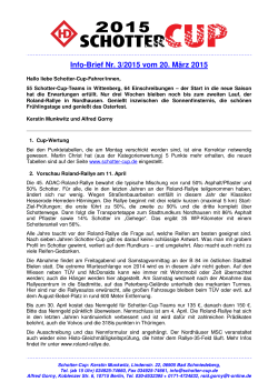 Info-Brief Nr. 3/2015 vom 20. März 2015 (Seite 2) - Schotter-Cup