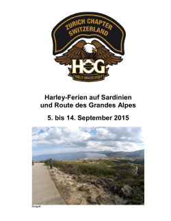 Harley-Ferien auf Sardinien und Route des Grandes Alpes 5. bis 14