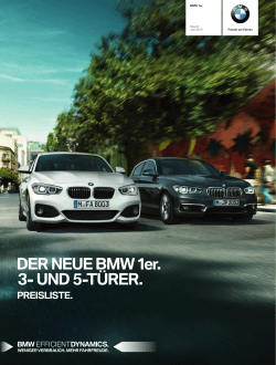 DER NEUE BMW 1er. 3- UND 5-TÜRER.