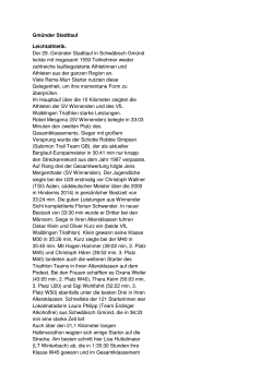 Gm&uuml;nder Stadtlauf Leichtathletik. Der 29 - WLV Rems-Murr