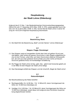 Hauptsatzung der Stadt Lohne (Oldenburg)