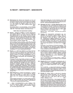 IV. RECHT &ndash; WIRTSCHAFT &ndash; GESCHICHTE