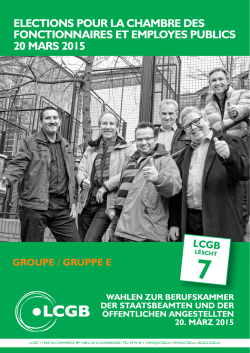 elections pour la chambre des fonctionnaires et employes
