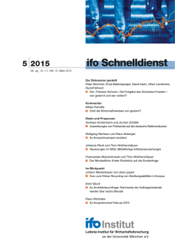 ifo Schnelldienst 05/2015