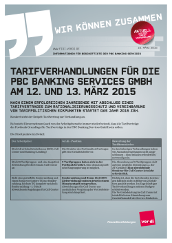Tarifinformation Deutsche Bank Servicegesellschaften 2015-03