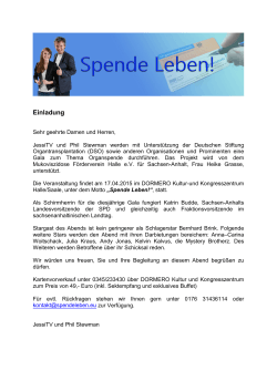Einladung "Spende Leben!" - Ärztekammer Sachsen