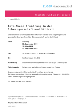 Info-Abend Ern&auml;hrung in der Schwangerschaft und Stillzeit