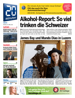 Alkohol-Report: So viel trinken die Schweizer