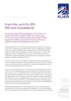 Pressetext als PDF - Frisör Klier GmbH