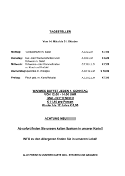INFO zu den Allergenen finden Sie in unserem Lokal