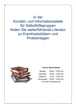 In der Kontakt- und Informationsstelle f&uuml;r Selbsthilfegruppen finden