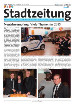 Neujahrsempfang: Viele Themen in 2015