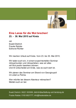 Eine Lanze f&uuml;r die Wut brechen! 23.