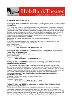 Programm März – Mai 2015