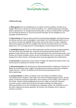 Hallenordnung