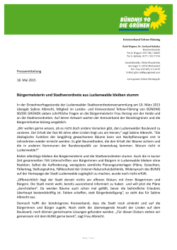 Bürgermeisterin und Stadtverordnete aus Luckenwalde bleiben stumm
