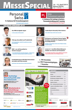MesseSpecial Swiss Professional Learning 2015