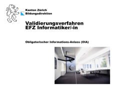 Validierungsverfahren EFZ Informatiker/-in