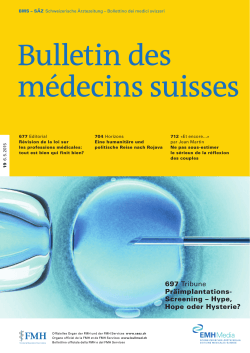 Bulletin des médecins suisses 19/2015