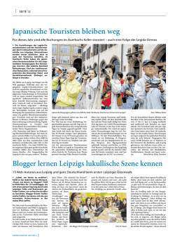 Japanische Touristen bleiben weg Blogger lernen Leipzigs