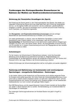 Wahlprüfsteine des KSB zur Wahl am 10. Mai.