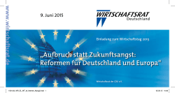 Podium I - Wirtschaftsrat der CDU e.V.