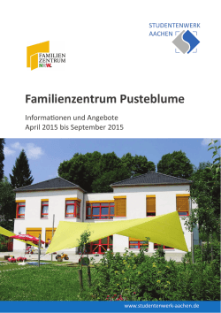 Broschüre - Familienzentren in Aachen