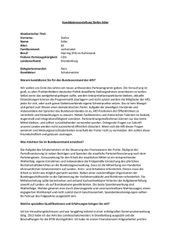 Kandidatenvorstellung Stefan Edler Akademischer Titel: Vorname
