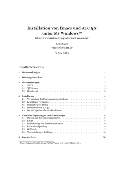 Installation von Emacs und AUCTeX unter MS