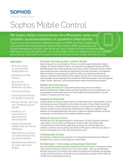 Datenblatt Sophos Mobile Control