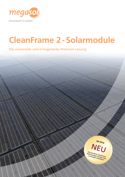 CleanFrame 2 - Solarmodule