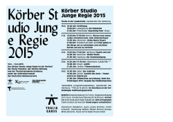 iel-R&auml;ume iel-R&auml;ume Vor Sonn K&ouml;rber Studio Junge Regie 2015