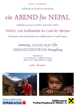 ein ABEND f&uuml;r NEPAL