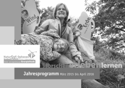 Jahresprogramm M&auml;rz 2015 bis April 2016