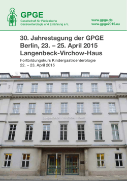 Programm - GPGE Jahrestagung 2015